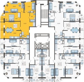 110,9 м², 3-комнатная квартира 12 199 000 ₽ - изображение 2