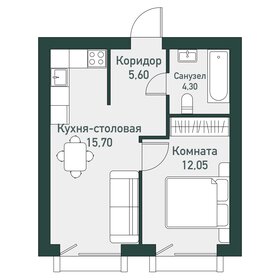 Квартира 37,1 м², 1-комнатная - изображение 1