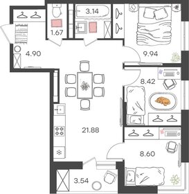 60,3 м², 4-комнатная квартира 6 542 608 ₽ - изображение 13