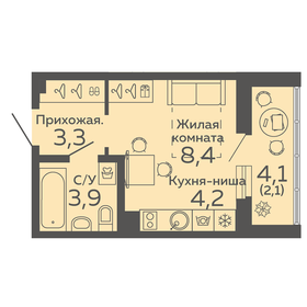 Квартира 21,9 м², студия - изображение 1