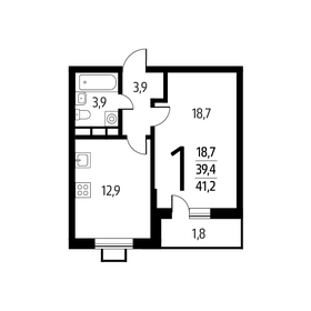 43,6 м², 1-комнатная квартира 9 400 000 ₽ - изображение 32