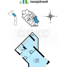 Квартира 39,1 м², 1-комнатная - изображение 2