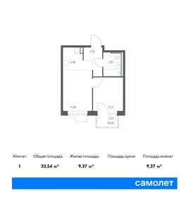 Квартира 33,5 м², 1-комнатная - изображение 1