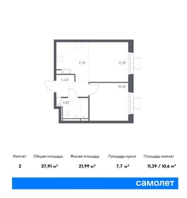Квартира 37,9 м², 2-комнатная - изображение 1