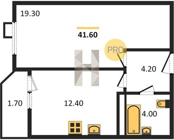 Квартира 41,6 м², 1-комнатная - изображение 1