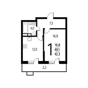 43,6 м², 1-комнатная квартира 9 400 000 ₽ - изображение 60