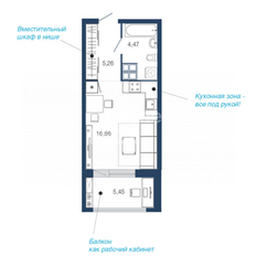 Квартира 31,8 м², студия - изображение 2