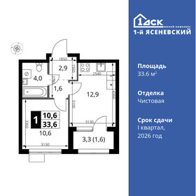 32,1 м², 1-комнатная квартира 11 668 350 ₽ - изображение 39