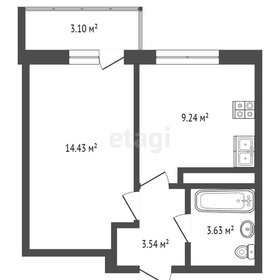 29,6 м², 1-комнатная квартира 1 680 000 ₽ - изображение 52