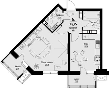 64 м², 1-комнатные апартаменты 1 500 000 ₽ - изображение 35