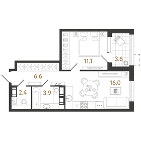 39,9 м², 1-комнатная квартира 13 612 583 ₽ - изображение 20