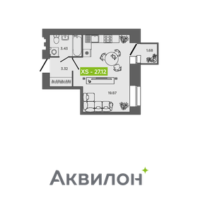 Квартира 27,1 м², студия - изображение 1