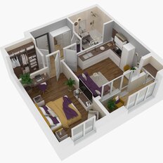 Квартира 33,5 м², 1-комнатная - изображение 2