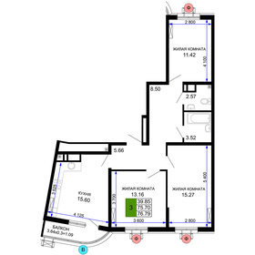 101 м², 3-комнатная квартира 12 000 000 ₽ - изображение 79