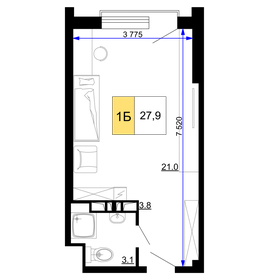 15 м², квартира-студия 2 230 000 ₽ - изображение 60