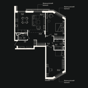 133 м², 3-комнатная квартира 21 000 000 ₽ - изображение 89