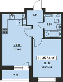 Квартира 35,5 м², 1-комнатная - изображение 1