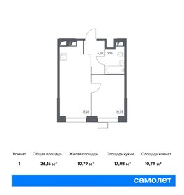 Квартира 36,2 м², 1-комнатные - изображение 1