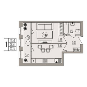 34,6 м², 1-комнатная квартира 3 950 000 ₽ - изображение 22