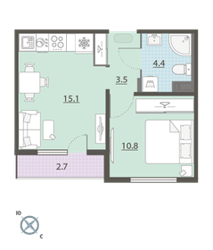 39 м², 1-комнатная квартира 3 950 000 ₽ - изображение 17