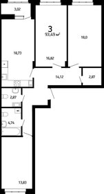 Квартира 93,4 м², 3-комнатная - изображение 1