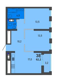 61 м², 3-комнатная квартира 4 299 000 ₽ - изображение 84