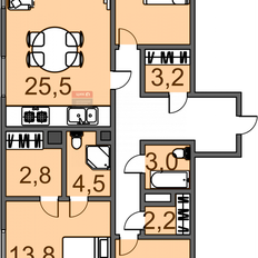 Квартира 94,3 м², 3-комнатная - изображение 2