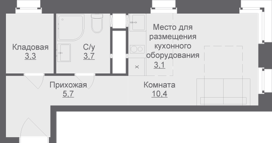 26,3 м², апартаменты-студия 5 512 824 ₽ - изображение 10