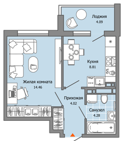 35 м², 1-комнатная квартира 3 372 149 ₽ - изображение 14