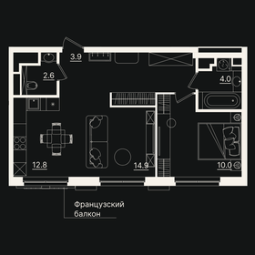 56 м², 1-комнатные апартаменты 19 000 000 ₽ - изображение 20