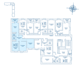 79,5 м², 3-комнатная квартира 8 627 920 ₽ - изображение 19