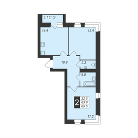 65,5 м², 2-комнатная квартира 7 598 000 ₽ - изображение 9