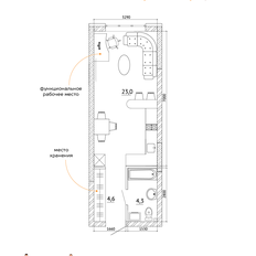 Квартира 29,2 м², 1-комнатная - изображение 4