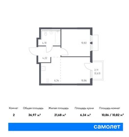 Квартира 37 м², 1-комнатная - изображение 1