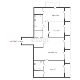 Квартира 115 м², 3-комнатная - изображение 1