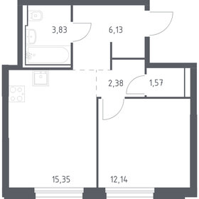 Квартира 41,4 м², 1-комнатная - изображение 1