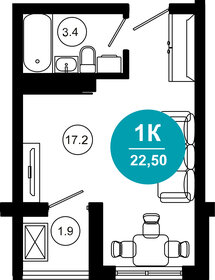 22,9 м², 1-комнатная квартира 21 526 000 ₽ - изображение 39