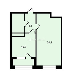 Квартира 43,4 м², 1-комнатная - изображение 1