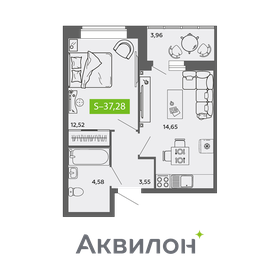 Квартира 37,3 м², 1-комнатная - изображение 1