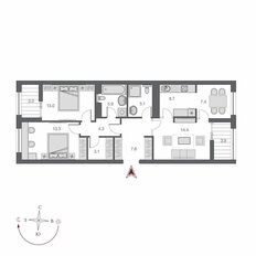 Квартира 85,3 м², 3-комнатная - изображение 2