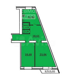 77,9 м², 3-комнатная квартира 6 150 000 ₽ - изображение 38