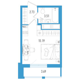 22,9 м², квартира-студия 5 000 000 ₽ - изображение 96