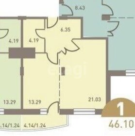 Квартира 46,1 м², 1-комнатная - изображение 3