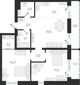 80 м², 3-комнатная квартира 12 480 000 ₽ - изображение 19