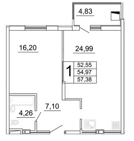 53,4 м², 2-комнатная квартира 7 699 000 ₽ - изображение 75