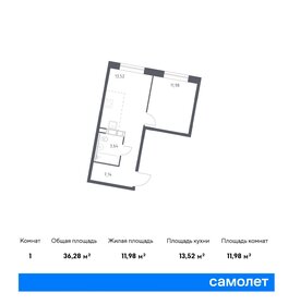 36,3 м², 1-комнатная квартира 9 090 892 ₽ - изображение 14