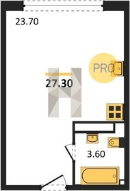 Квартира 27,3 м², студия - изображение 1