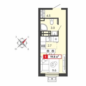 19,8 м², квартира-студия 1 987 920 ₽ - изображение 62