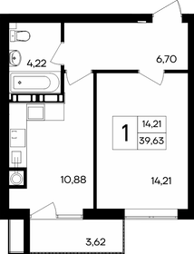 43,2 м², 1-комнатная квартира 4 540 200 ₽ - изображение 11
