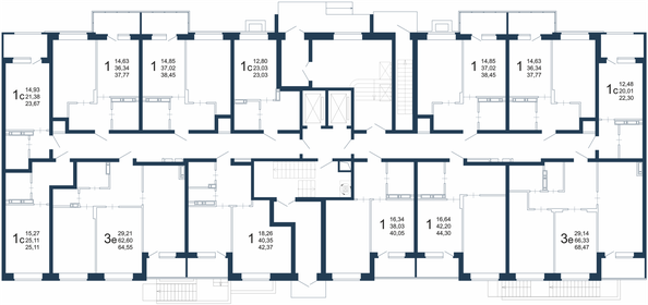 57,5 м², 2-комнатная квартира 7 128 700 ₽ - изображение 18